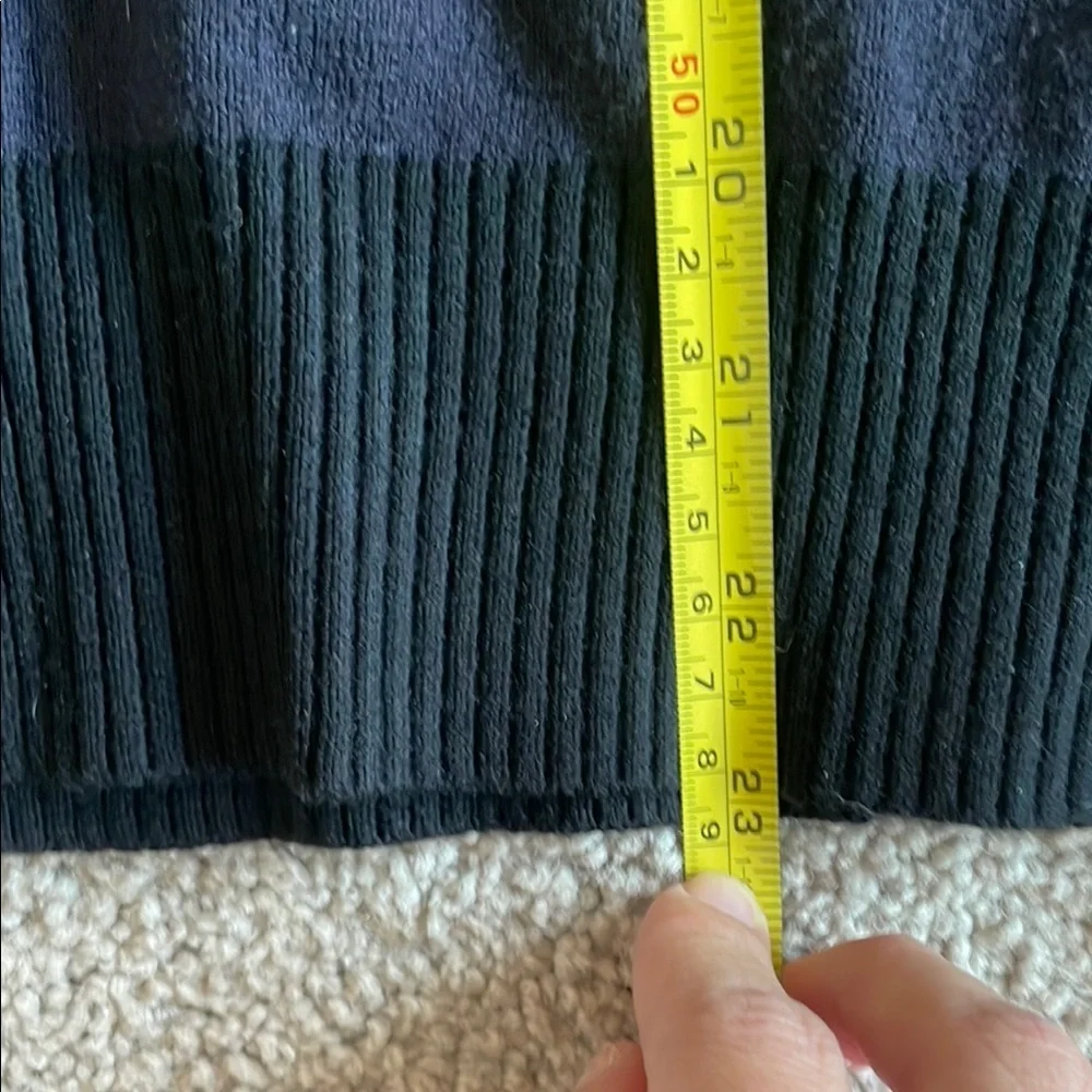 French Connection Black and Gray Striped Sweatshirt